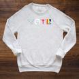 Vote Books Fist Ovaries LGTBQ Men Women Raglan Sleeve Sweatshirt Heather Mustard