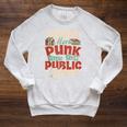 What's More Punk Than The Public Library Books Librarian Raglan Sleeve Sweatshirt Heather Mustard