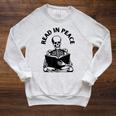 Whimsigoth Skeleton Reading A Book Dark Gothic Aesthetic Raglan Sleeve Sweatshirt Heather Mustard