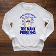 Why Was The Math Book Sad Too Many Problems Math Humor Raglan Sleeve Sweatshirt Heather Mustard