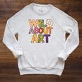 Wild About Art Books Animal Safari Children's Art Teacher Raglan Sleeve Sweatshirt Heather Mustard Wild About Art Books Animal Safari Children's Art Teacher Raglan Sleeve Sweatshirt Heather Mustard