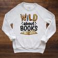 Wild About Books Booklover & Bibliophile Raglan Sleeve Sweatshirt Heather Mustard