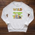 Wild About Reading Books Reader Librarian Wild Animals Lover Raglan Sleeve Sweatshirt Heather Mustard