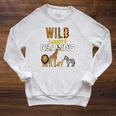 Wild About Reading Books Zoo Animals Love Book Reading Raglan Sleeve Sweatshirt Heather Mustard