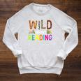 Wild About Reading Library Day Reading Books & Bookworm Raglan Sleeve Sweatshirt Heather Mustard