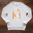 Witchy Creepy Goth Cat Skull Flames Occult Magic Books Raglan Sleeve Sweatshirt Heather Mustard