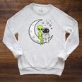 Women's Alien And Astronaut Reading On Moon Kids Sci Fi Book Raglan Sleeve Sweatshirt Heather Mustard Women's Alien And Astronaut Reading On Moon Kids Sci Fi Book Raglan Sleeve Sweatshirt Heather Mustard