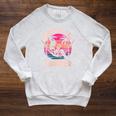 Womens Book Girl Summer Beach Vacation Book Lover Raglan Sleeve Sweatshirt Heather Mustard