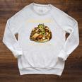Women's Booked For The Night Dragon Book Reader Raglan Sleeve Sweatshirt Heather Mustard