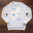 Women's Booktrovert Introvert Reader Library Card Coffee Books Raglan Sleeve Sweatshirt Heather Mustard