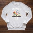 Women's Chapter 22 Years Old 22nd Birthday Celebration Floral Book Raglan Sleeve Sweatshirt Heather Mustard Women's Chapter 22 Years Old 22nd Birthday Celebration Floral Book Raglan Sleeve Sweatshirt Heather Mustard