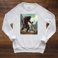 Women's David And Goliath Bible Book Of Samuel King David Raglan Sleeve Sweatshirt Heather Mustard Women's David And Goliath Bible Book Of Samuel King David Raglan Sleeve Sweatshirt Heather Mustard