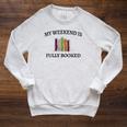Women's My Weekend Is Fully Booked Cozy Bookish Book Club Raglan Sleeve Sweatshirt Heather Mustard Women's My Weekend Is Fully Booked Cozy Bookish Book Club Raglan Sleeve Sweatshirt Heather Mustard