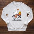 Women's Librarian Goose Book Lover Humor Reading Goose Raglan Sleeve Sweatshirt Heather Mustard