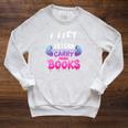 Women's I Lift So I Can Carry More Books Reader Workout Raglan Sleeve Sweatshirt Heather Mustard Women's I Lift So I Can Carry More Books Reader Workout Raglan Sleeve Sweatshirt Heather Mustard