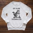 Women's Off To Join The Book Club Reading Bookworm Raglan Sleeve Sweatshirt Heather Mustard