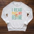 Women's I Read Past My Bedtime Book Lover Raglan Sleeve Sweatshirt Heather Mustard