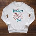 Women's Reading Book Lover Bookish Late A Night Readers Club Raglan Sleeve Sweatshirt Heather Mustard