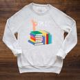 Women's Reading Books Librarian Reader Nerd I'm Ok Raglan Sleeve Sweatshirt Heather Mustard
