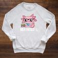 Women's Readsolotl Axolotl Book Lover Reading Women Girls Kids Raglan Sleeve Sweatshirt Heather Mustard