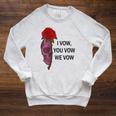 Women's Smutty Book ShirtI Vow You Vow We Vow Merch Dark Romance Raglan Sleeve Sweatshirt Heather Mustard