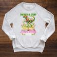 Women's Unearth A Story T Rex Reading Book Floral Summer Reading Raglan Sleeve Sweatshirt Heather Mustard Women's Unearth A Story T Rex Reading Book Floral Summer Reading Raglan Sleeve Sweatshirt Heather Mustard