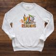 Women's Wild About Reading Book Animal Children's Book Lover Teacher Raglan Sleeve Sweatshirt Heather Mustard Women's Wild About Reading Book Animal Children's Book Lover Teacher Raglan Sleeve Sweatshirt Heather Mustard