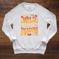 Women's Wild About Reading Zoo Animals For Bookworm Book Reader Raglan Sleeve Sweatshirt Heather Mustard