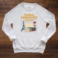 World Languages Squad Books Tower Performance Raglan Sleeve Sweatshirt Heather Mustard