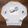 Y'All Need History Historical Book Teacher Student For Men Women Kids Raglan Sleeve Sweatshirt Heather Mustard