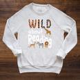 Zoo Animals Wild About Reading Books Reader Lover Librarian Premium Tri-Blend Raglan Sleeve Sweatshirt Heather Mustard