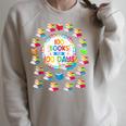 100 Books For 100 Days 100th Day Of School Top Teacher Kid Raglan Sleeve Sweatshirt Heather Forest