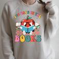 100 Days In The Books Reading Lover 100th Day Of School Raglan Sleeve Sweatshirt Heather Forest