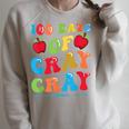 100 Days Of Cray Cray Apples And Books Raglan Sleeve Sweatshirt Heather Forest