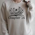 14th Birthday Chapter 14 Reading Book Lover Bookworm Girls Raglan Sleeve Sweatshirt Heather Forest