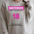 18th Birthday Guest Book Party 18 Years Raglan Sleeve Sweatshirt Heather Forest