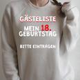 18th Birthday Guest List Guest Book Years T-Shirt Raglan Sleeve Sweatshirt Heather Forest
