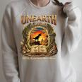 2026 Summer Reading Dinosaur Unearth A Story Book Lover Raglan Sleeve Sweatshirt Heather Forest