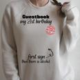 21st Birthday Man Woman Guest Book Party Celebration Birthday Raglan Sleeve Sweatshirt Heather Forest