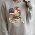 250 Anniversary USA Shirt Book Cute Cat 4th Of July Raglan Sleeve Sweatshirt Heather Forest