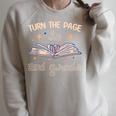 2nd Grade Book Lover Book Nerd Back To School Raglan Sleeve Sweatshirt Heather Forest