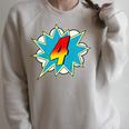 4-4th Birthday Superhero Four Years Old Comic Book Raglan Sleeve Sweatshirt Heather Forest