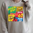 40 Years Old Birthday Comic Style Book Lover Party Raglan Sleeve Sweatshirt Heather Forest