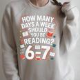 67 For Reading With Books Raglan Sleeve Sweatshirt Heather Forest