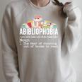 Abibliophobia Definitio For a Book Lovers Bookworm Raglan Sleeve Sweatshirt Heather Forest