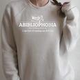 Abibliophobia Definition Literature Book Lover Raglan Sleeve Sweatshirt Heather Forest Abibliophobia Definition Literature Book Lover Raglan Sleeve Sweatshirt Heather Forest