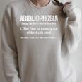 Abibliophobia Definition Reading Bookworm Book Lover Vintage Raglan Sleeve Sweatshirt Heather Forest