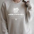 Abibliophobia Fear Of Running Out Of Books Novel Library Raglan Sleeve Sweatshirt Heather Forest Abibliophobia Fear Of Running Out Of Books Novel Library Raglan Sleeve Sweatshirt Heather Forest