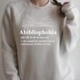 Abibliophobia Fear Of Running Out Of Books To Read Raglan Sleeve Sweatshirt Heather Forest Abibliophobia Fear Of Running Out Of Books To Read Raglan Sleeve Sweatshirt Heather Forest