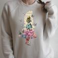 Alice In Wonderland Magical Garden Vintage Book Raglan Sleeve Sweatshirt Heather Forest